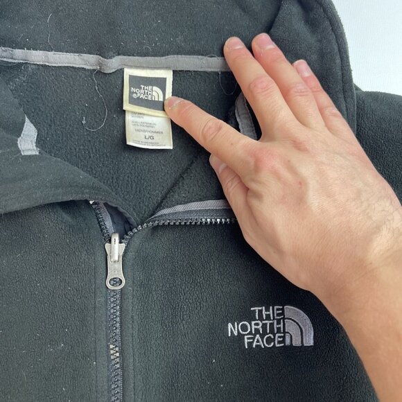 Vintage The North Face Jacket Men's Large  Fleece Full Zip TNF Black - Picture 2 of 13